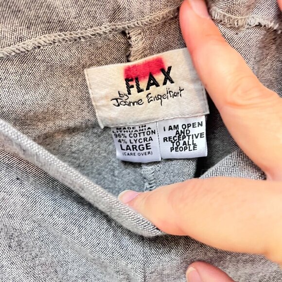 Flax By Jeanne Engelhart Gray‎ Jacket & Pants Set Womens Large - Picture 3 of 5